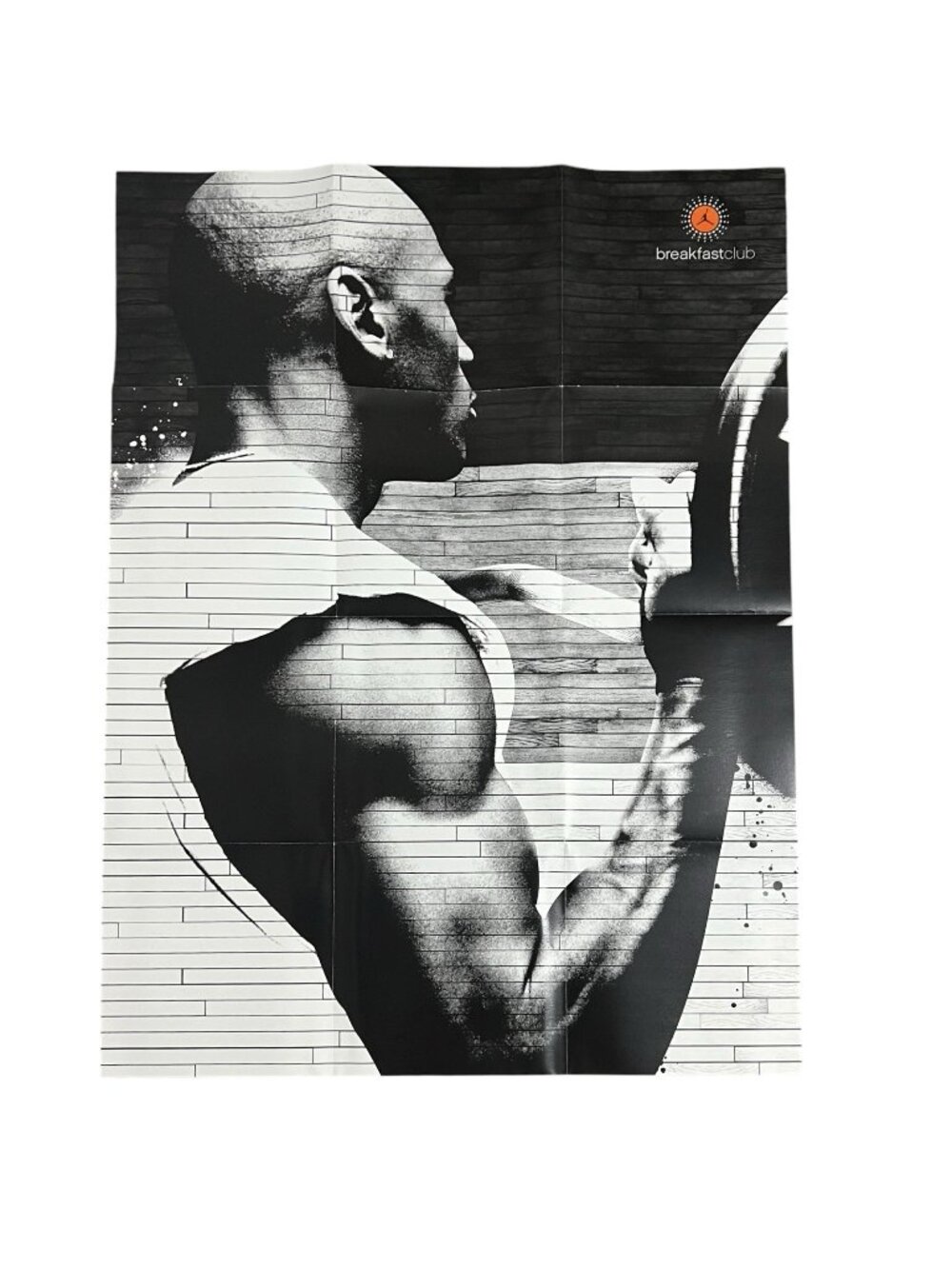Michael Jordan Breakfast Club Promo Poster Nike Jumpman Foldout 30x22 Original